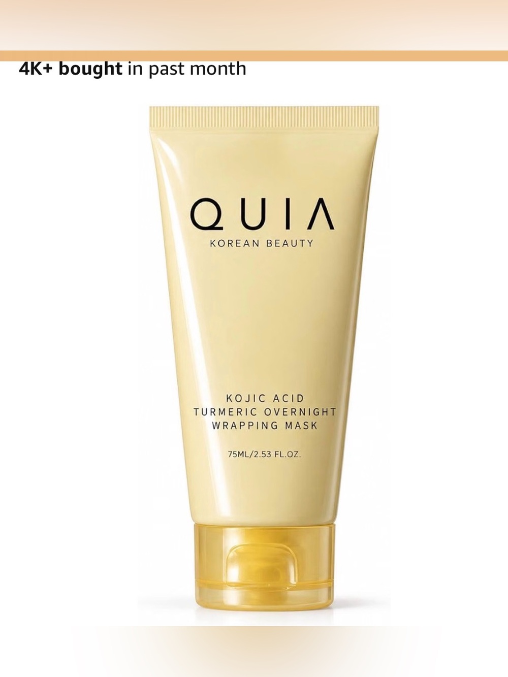 QUIA Kojic Acid and Turmeric Overnight Wrapping Mask - NIB